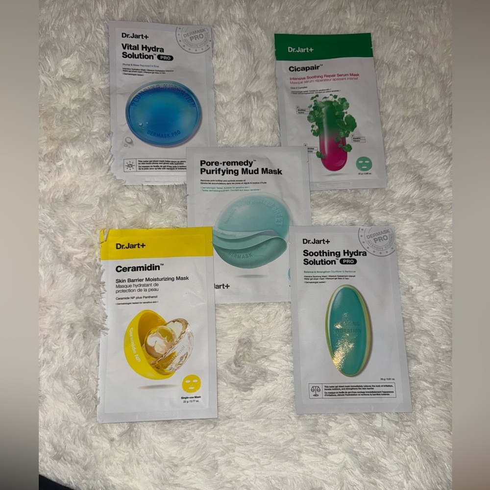 FINAL PRICE NEW Dr. Jart Korean Skincare Bundle of 5 Face Masks